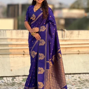 Embroidered Kanjivaram Georgette Saree